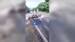 Two Motorcycles Caught Fire in Indonesia Two Riders Burned to Death