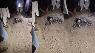 Buried and electrocuted