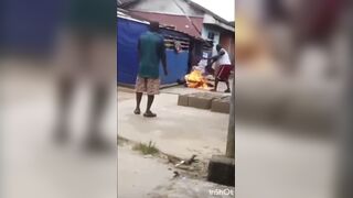 Angry Man Sets An Alleged Thief On Fire