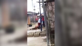 Angry Man Sets An Alleged Thief On Fire