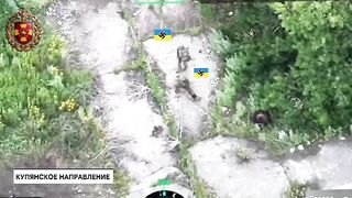 Brave Ukrainian carries his wounded friend.