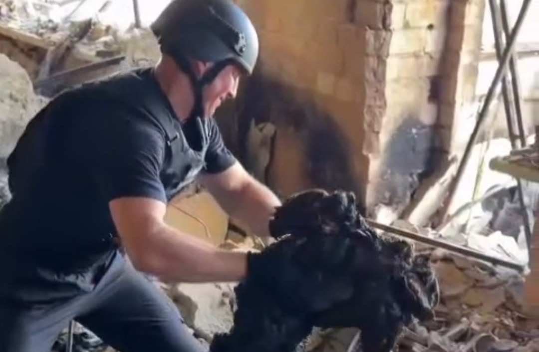 Ukrainian pirate finds his friend.