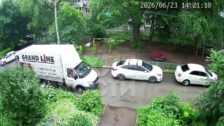 Old Woman Run Over Twice, Killed By Reversing truck In Russia