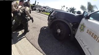 Suicidal man shot by LASD deputies when he charged at them with a knife