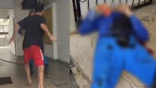 treta: crazy bad man gived stabs on worker