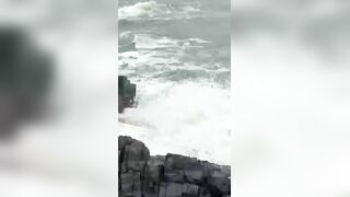 Man dies after powerful wave drags him off rocks at Goa beach