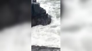Man dies after powerful wave drags him off rocks at Goa beach