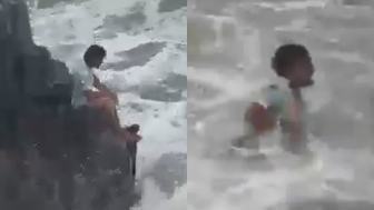 Man dies after powerful wave drags him off rocks at Goa beach
