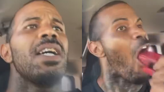 Thug Shoots Himself In Mouth During Police Chase In USA On FB LIVE