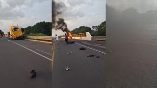 Fatal accident Mexico leaveas man with a hole in his head