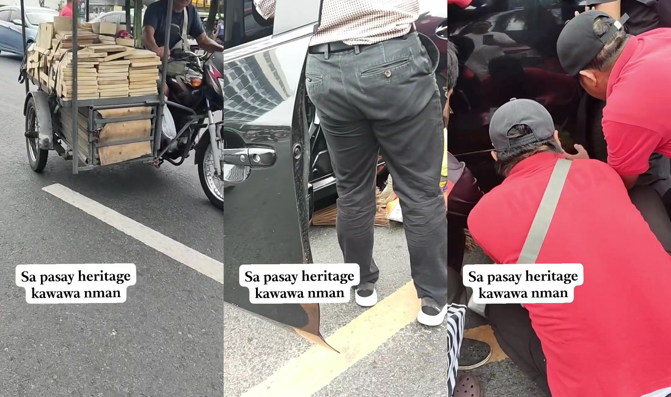 Man ran over by car and bent like a pretzel