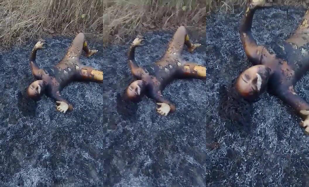 The girl's body was completely burned