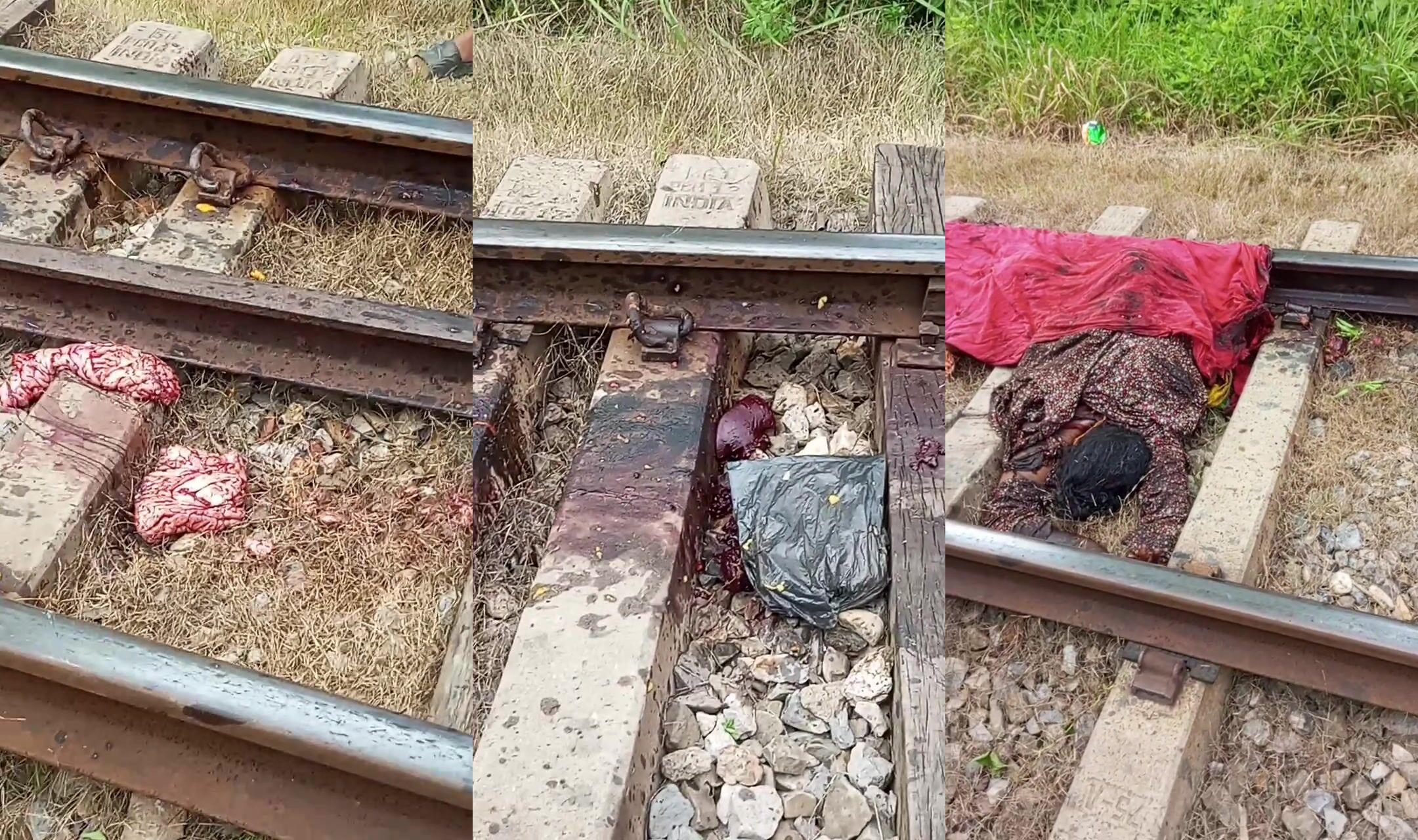 Woman dies on tracks half body destroyed