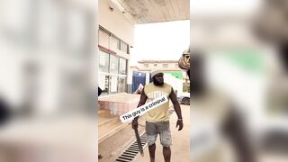 Thief Forced To Carry Heavy Tarpaulin He Tried To Steal