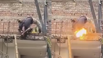 Worker Contacts Live Wire During Welding, Dies