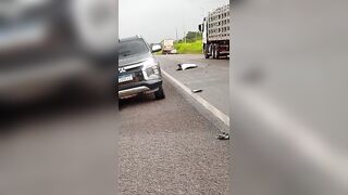 Skull Cracked And Bones Exposed - Aftermath Of Deadly Motorcycle Accident