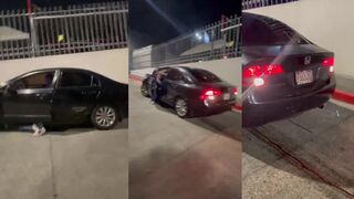 Man driving car runs over motorcyclist killing him
