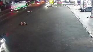 Moment Of Motorcycle Accident That Left Rider Decapitated