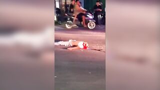 Moment Of Motorcycle Accident That Left Rider Decapitated