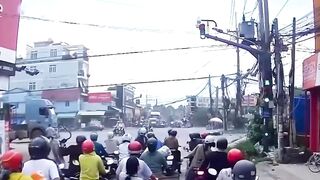 Moped Rider Crushed to Death by Truck in Front of Horrified Group