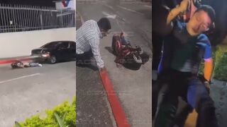 Female Biker Run Over, Dragged By Drunk Driver In Guatemala (More Angles)
