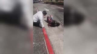 Female Biker Run Over, Dragged By Drunk Driver In Guatemala (More Angles)