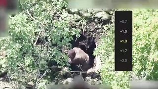 Russian shoots Ukrainian in the neck.