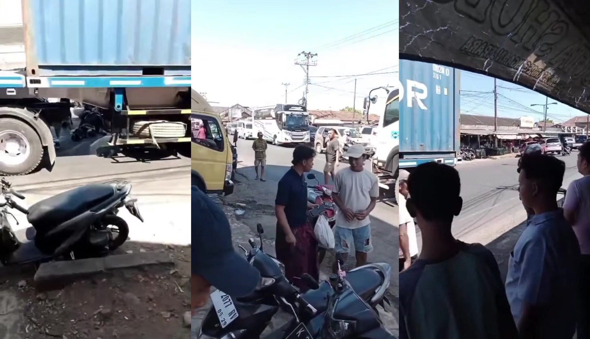 Bye Bye Legs: Man Suffers Terrible Injury After Falling Off His Moped, Run Over By Tr