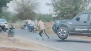 Man Chased And Crushed By SUV In India