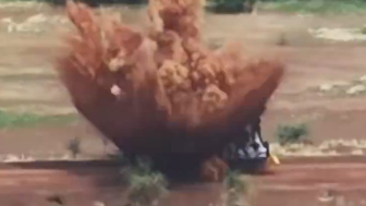 Moment Army Truck is Vaporized by Roadside IED Planted By JNIM