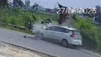 SUV Instantly Kills Three On Motorcycle