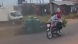 Moment Of Deadly Collision Between Two Motorcycles In Kenya