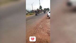 Moment Of Deadly Collision Between Two Motorcycles In Kenya