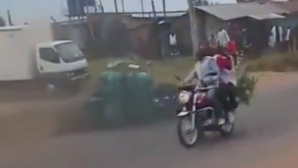 Moment Of Deadly Collision Between Two Motorcycles In Kenya
