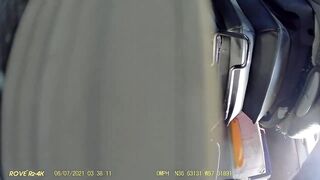 Guy commits suicide by jumping off an overpass onto a semi truck