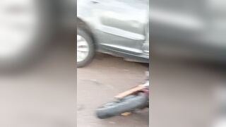 Collision Between Truck , Car And Motorcycle Leaves Man Dead And Woman In Agony
