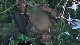 Colombian mercenary torn to pieces.