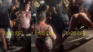 Woman goes insane with her titties out