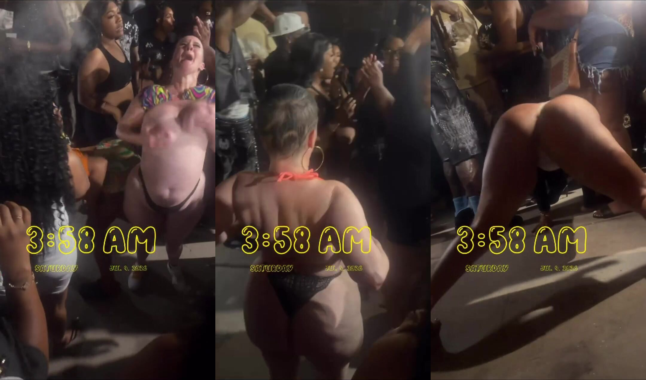 Woman goes insane with her titties out