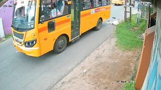 Elderly man seriously injured after being hit by a school bus