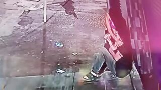 Evil Woman Beats, Kicks And Robs Disabled Man In Colombia