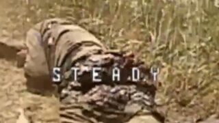 And another one russian ass torn apart on a battlefield