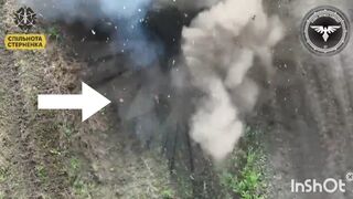 Russian playing dead gets his CAP PEELED by Ukranian drone.