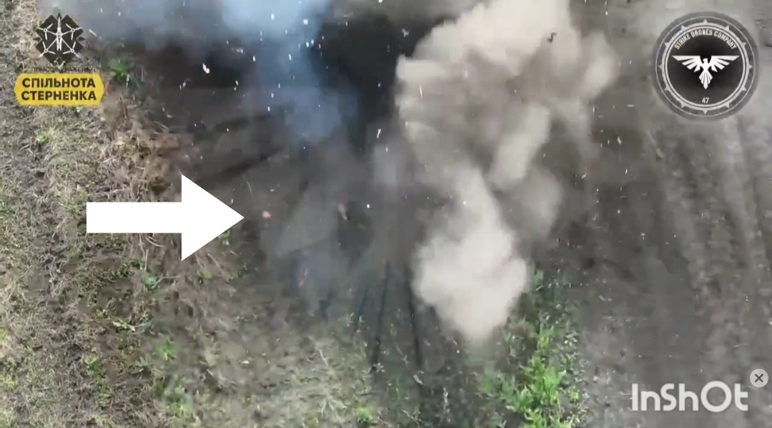 Russian playing dead gets his CAP PEELED by Ukranian drone.