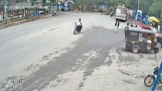 Truck Hits Woman Walking on Road, Leaves Her Injured