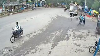 Truck Hits Woman Walking on Road, Leaves Her Injured
