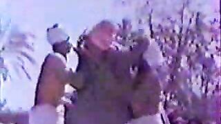 A man being executed on a wooden stake
