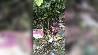 While clearing weeds, residents discovered a human remains