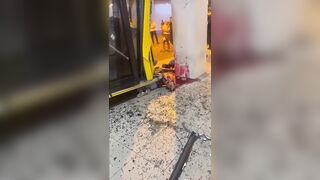 Two Women Killed as Out-of-Control Bus Crashes into Pillar at  Bus Stop In Portugal