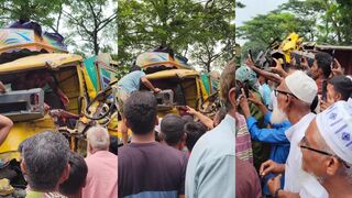 Truck Driver Seriously Injured Following Head On Crash In Bangladesh